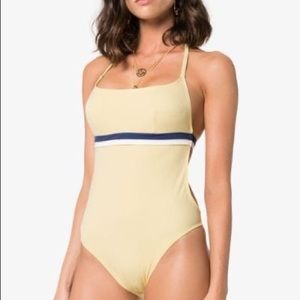 NWT Solid & Striped One-Piece Swimsuit